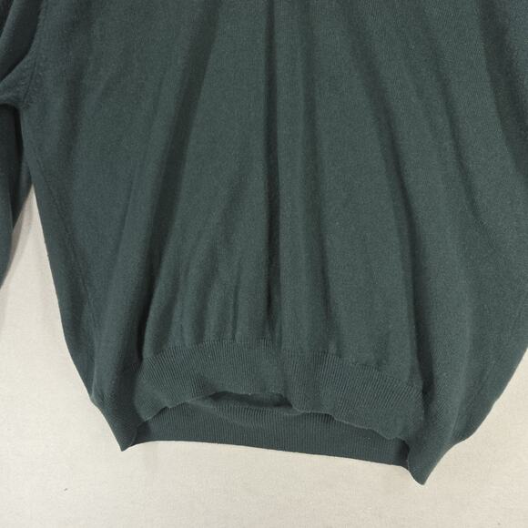 Vtg Lands End Sweater Mens Sweater Green XL Cashmere Blend Preppy y2k Academia - Picture 8 of 11